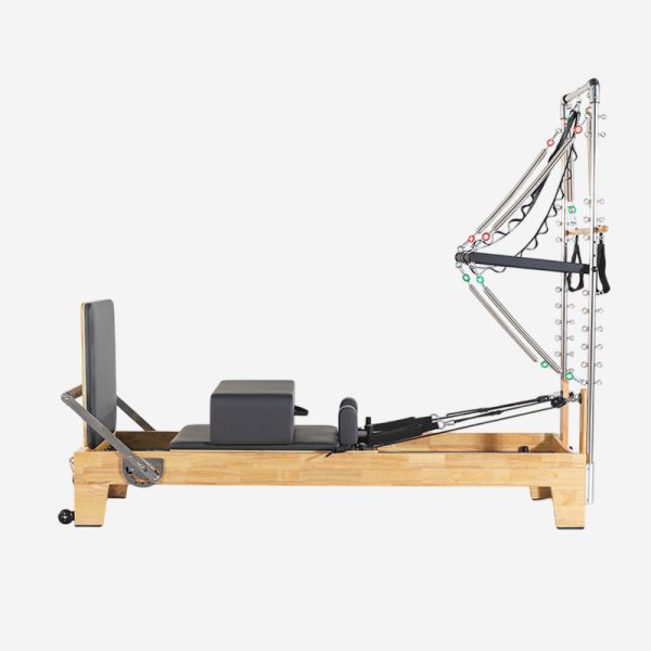 PK-PX1001B Oak Wooden Pilates Reformer With Half Tower - Image 5
