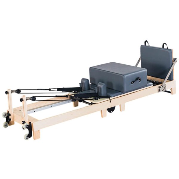 PK-PF1004 Maple wood folding Pilates reformer, easy to move and store, suitable for home exercise - Image 4
